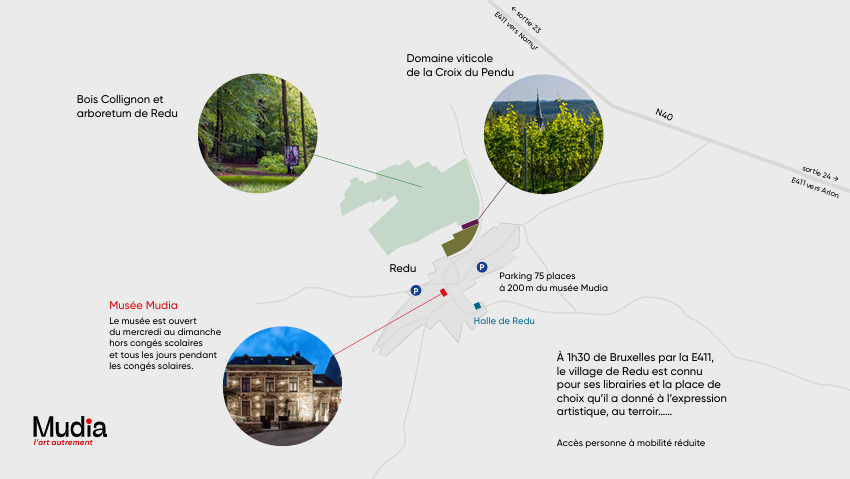 Le Mudia se trouve à deux pas du domaine viticole de la Croix du Pendu, à Redu.